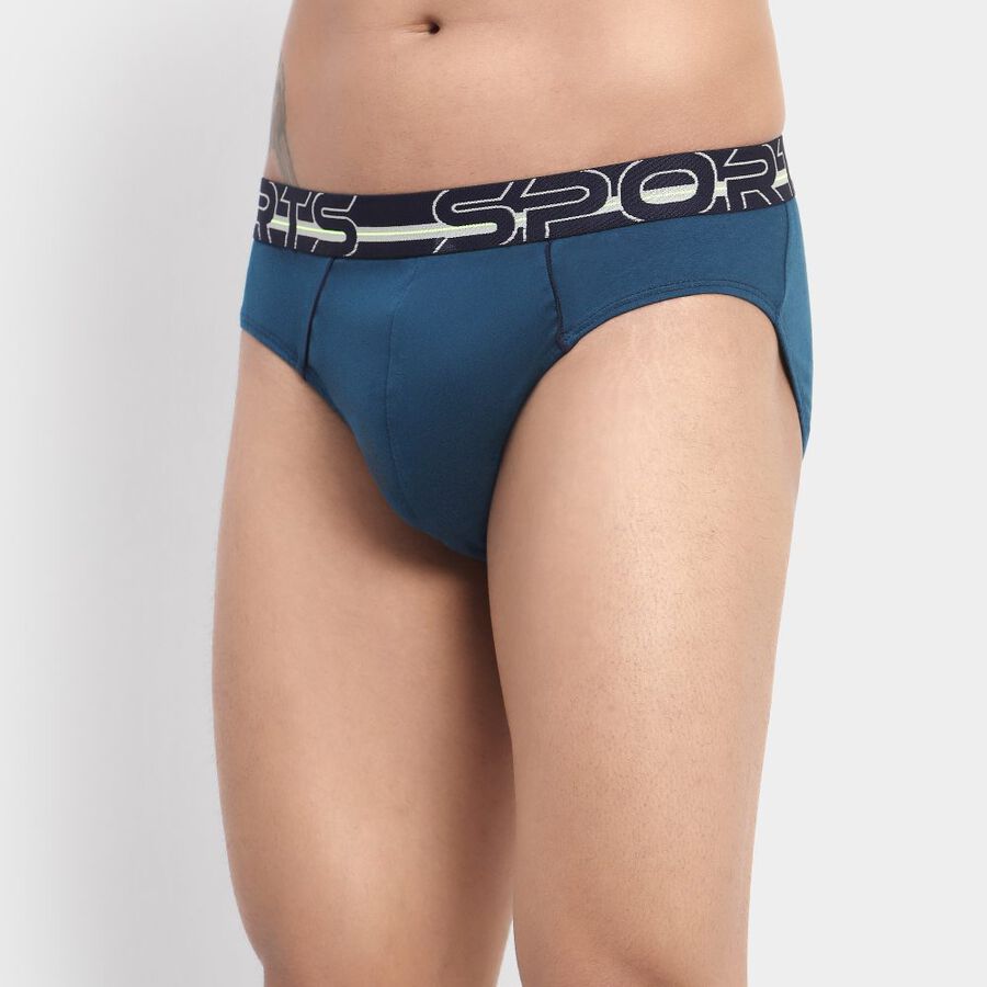 Men's Cotton Brief, Teal Blue, large image number null